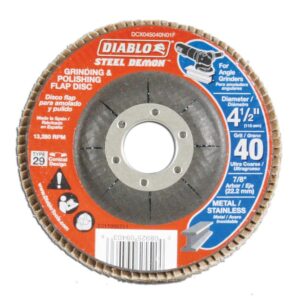 DIABLO 4-1/2 in. 40-Grit Steel Demon Grinding and Polishing Flap Disc with Type 29 Conical Design