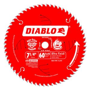 DIABLO 7-1/4 in. x 60-Tooth Fine Saw Blade