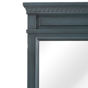 Home Decorators Collection 60 in. W x 32 in. H Framed Rectangular Bathroom Vanity Mirror in Distressed Blue Fog