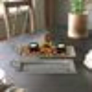 Benzara Rectangular Shaped Silver Decorative Metal Galvanized Trays