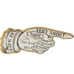3R Studios 11.75 in. H x 24.5 in. W "Life is Short" Wall Art