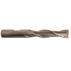 Drill America 1/4 in. High Speed Steel End Mill Specialty Bit with 2-Flutes and 3/8 in. Shank