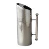 Elegance 60 oz. Hammered Stainless Steel Cylindrical Pitcher