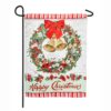 Evergreen 18 in. x 12.5 in. Happy Christmas Bells Wreath Garden Suede Flag