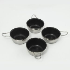 ExcelSteel 4-Cup 18/10 Stainless Egg Poacher with Silicone Grip