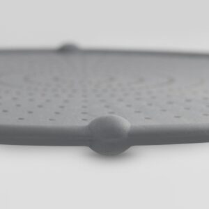 ExcelSteel 13 in. Gray Silicone Splatter Screen with Non-Slip Grip