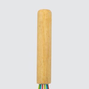 ExcelSteel 10 in. Silicone Tri-Color Whisk with Wooden Handle