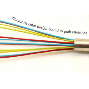 ExcelSteel Stainless Steel Tri-Color Mixing Whisks (Set of 3)