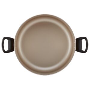 Farberware Promotional 10.5 qt. Aluminum Nonstick Stock Pot in Copper with Glass Lid