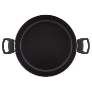 Farberware Dishwasher Safe 10.5 qt. Aluminum Nonstick Stock Pot in Champagne with Glass Lid