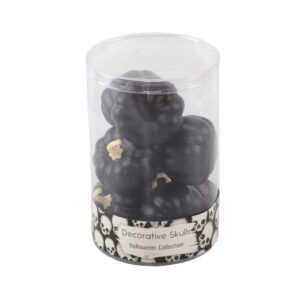 Flora Bunda 3 in. Halloween Black Plastic Pumpkins Fillers in PVC Gift Box (8-Pieces Per Box)