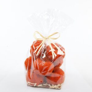 Flora Bunda 3 in. Fall Harvest Orange Beaded Pumpkin Filler in PVC Box (8-Pieces Per Box)