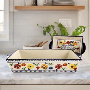 GIBSON elite Luxembourg 2-Piece Rectangular Stoneware Bakeware Set