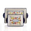 GIBSON elite Luxembourg 2-Piece Rectangular Stoneware Bakeware Set