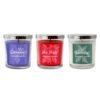 LUMABASE Floral Collection Scented Candles in 10 oz. Glass Jars (Set of 3)