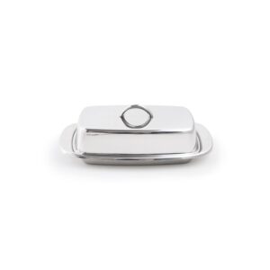 Fox Run 8 oz. Silver Stainless Steel Butter Dishes