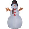 Fraser Hill Farm 20 ft. Jolly Snowman Christmas Inflatable with Lights