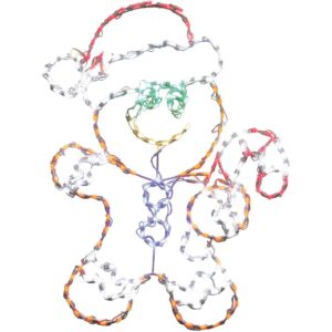 Fraser Hill Farm 5.5 ft. 862-Light Multi-Color Gingerbread Set Novelty Light (3-Piece)