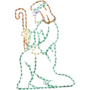 Fraser Hill Farm 4 ft. 533-Light Multi-Color Nativity Set Novelty Light (3-Piece)