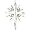 Fraser Hill Farm 4 ft. 148-Light Gold and White Bethlehem Star Novelty Light