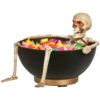 Gemmy Animated Candy Bowl-Sound/Sensor-Laughing Skeleton with Moving Jaw-LG