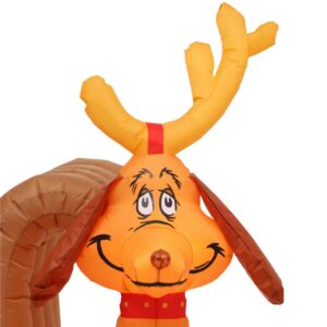 Gemmy 6 ft. Tall Airblown Inflatable Grinch and Max on Sled Scene