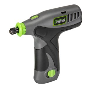 Genesis 8-Volt Variable Speed Rotary Tool with Lithium-Ion Battery Pack, Charging Stand, Wall Adapter and 65-Piece Accessory Set