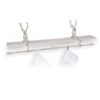 Gerson 12 in. Metal Stag Head Stocking Holder with Decorative Rod (3-Piece Set)