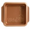 Gibson Home Country Kitchen 8 in. Square Copper Embossed Carbon Steel Bake Pan