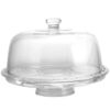 Gibson Home Great Foundations 1-Tier Clear Glass Cake Stand