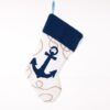 Glitzhome 19 in. L Hooked Stocking, Anchor