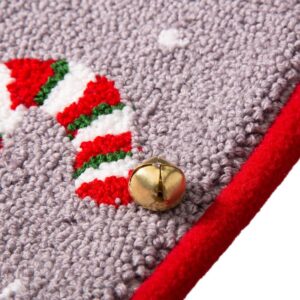 Glitzhome 21.00 in. H Polyester Gnome Hooked Stocking