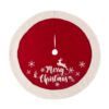 Glitzhome 48 in. D Fabric Christmas Tree Skirt in Merry Christmas