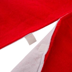Glitzhome 42 in. D Felt Christmas Tree Skirt in Traditional Red and White