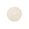Glitzhome 48 in. D White Plush Christmas Tree Skirt