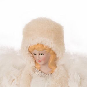 Glitzhome 12 in. H Faux Fur Christmas Tree Topper Decoration