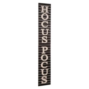 Glitzhome 60 in. H Halloween Wooden Hocus Pocus Standing Porch Sign or Hanging Decor (KD, 2-Function)