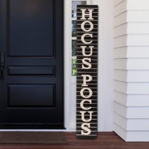 Glitzhome 60 in. H Halloween Wooden Hocus Pocus Standing Porch Sign or Hanging Decor (KD, 2-Function)