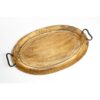 Abigails Gold Oval Metal Tray, Small