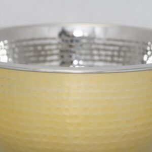 ExcelSteel 3 Qt Professional Stainless-Steel Hammered Mixing Bowl with Gold Tone