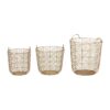 Home Decorators Collection Round Gold Metal Wire Decorative Basket (Set of 3)