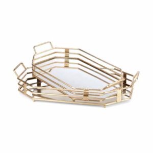 IMAX Piculla Gold Trays (Set of 2)