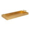 Kate and Laurel Lipton 10 in. x 3 in. x 24 in. Gold Decorative Wall Shelf