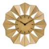La Crosse Technology 12.8 in. Gold Metal Sunray Quartz Wall Clock