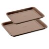 NutriChef 2-Piece Steel Large and Medium Nonstick Oven Baking Sheet Set