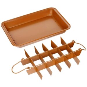 Gotham Steel Brooklyn Brownie Non-Stick Baking Pan with Built-in Slicer (18-Brownies Capacity)