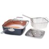 Gotham Steel 9.5 in. Ti-Ceramic Non-Stick Deep Square Fry Pan Set (4-Piece )