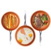 Gotham Steel 3 Piece Non-Stick Ti-Ceramic Round Fry Pan Set