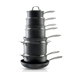 GRANITESTONE Professional 13-Piece Aluminum Hard Anodized Diamond and Mineral Coating Ultimate Nonstick Premium Cookware Set