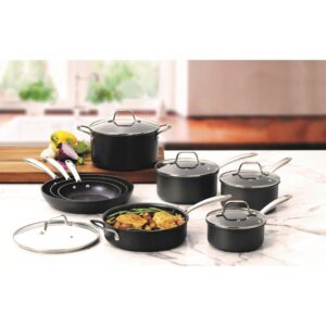 GRANITESTONE Professional 13-Piece Aluminum Hard Anodized Diamond and Mineral Coating Ultimate Nonstick Premium Cookware Set